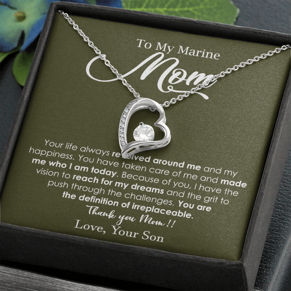 Marine Mom Necklace - Gift From Son