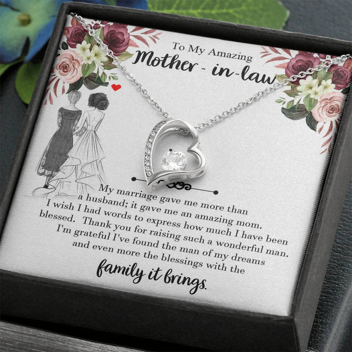 Heart Necklace Gift for Mother-in-Law