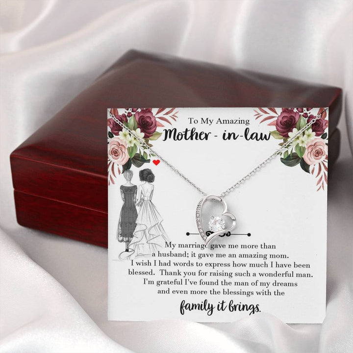 Heart Necklace Gift for Mother-in-Law