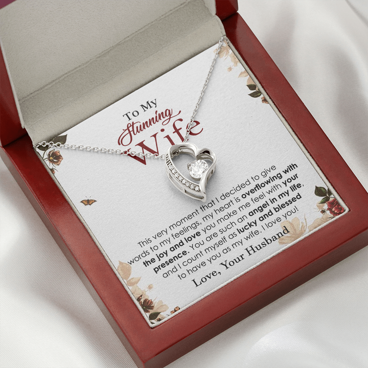 Heart Necklace Gift for Stunning Wife