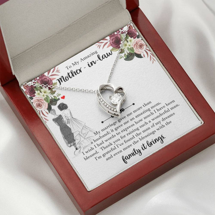 Heart Necklace Gift for Mother-in-Law