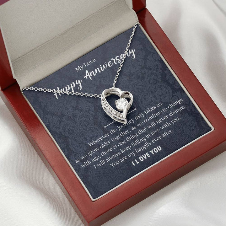 Anniversary Heart Necklace Gift for Love