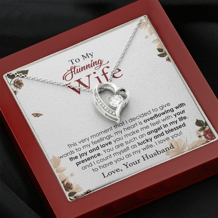 Heart Necklace Gift for Stunning Wife