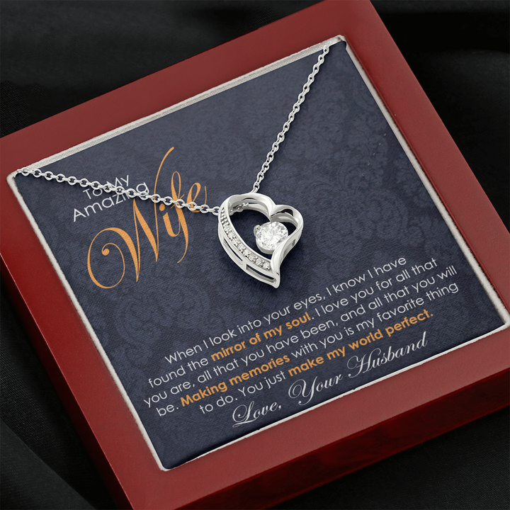 Heart Pendant Necklace for Amazing Wife