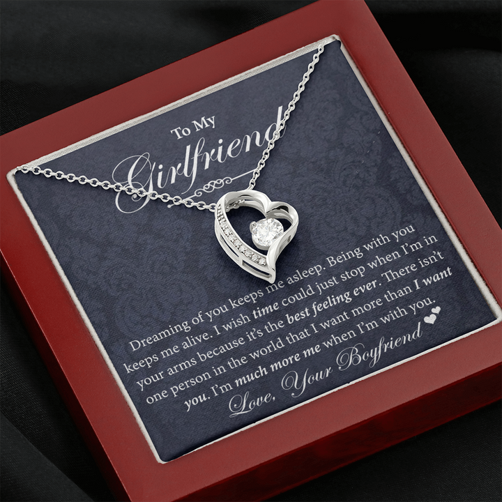 Heart Necklace Gift for Girlfriend Love