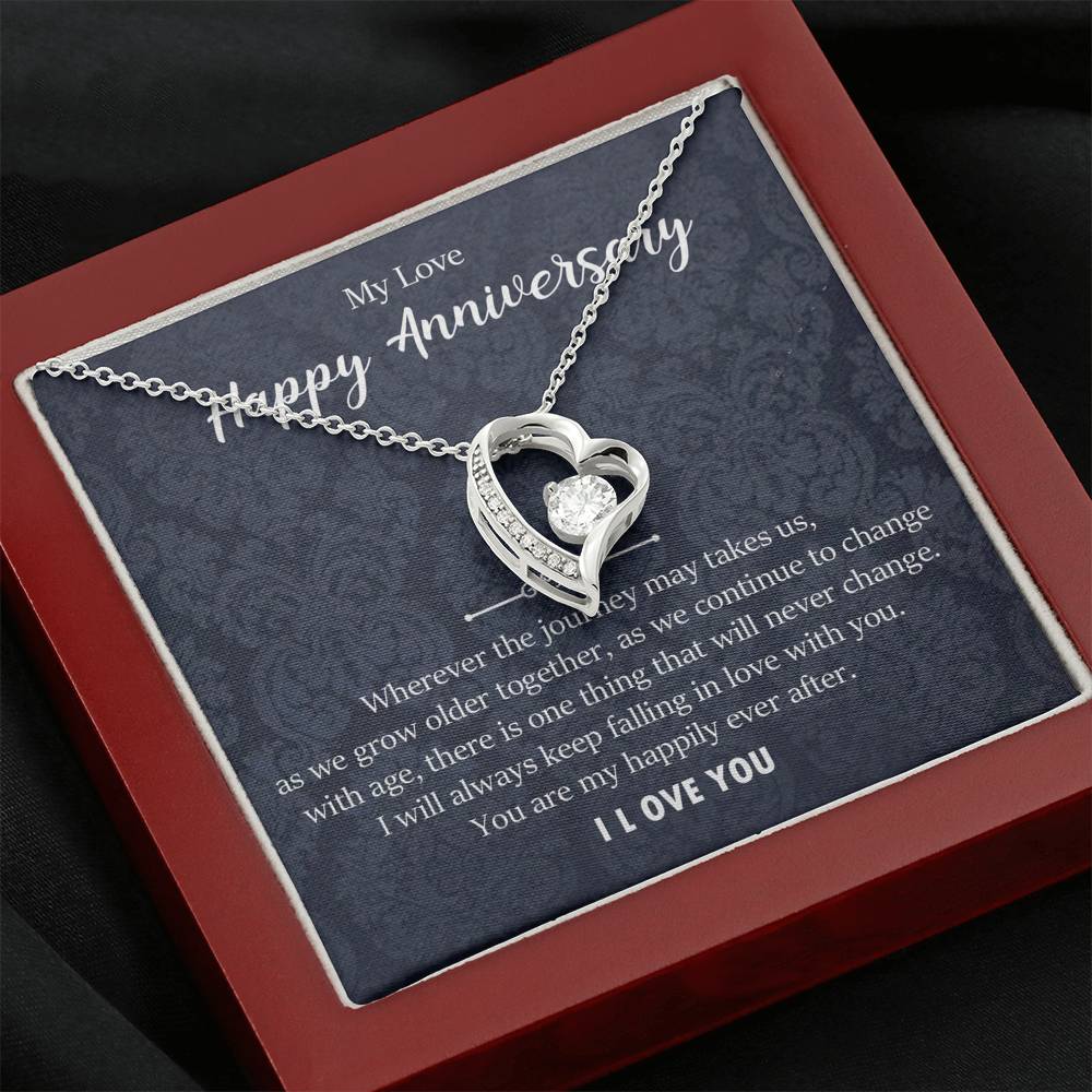Anniversary Heart Necklace Gift for Love