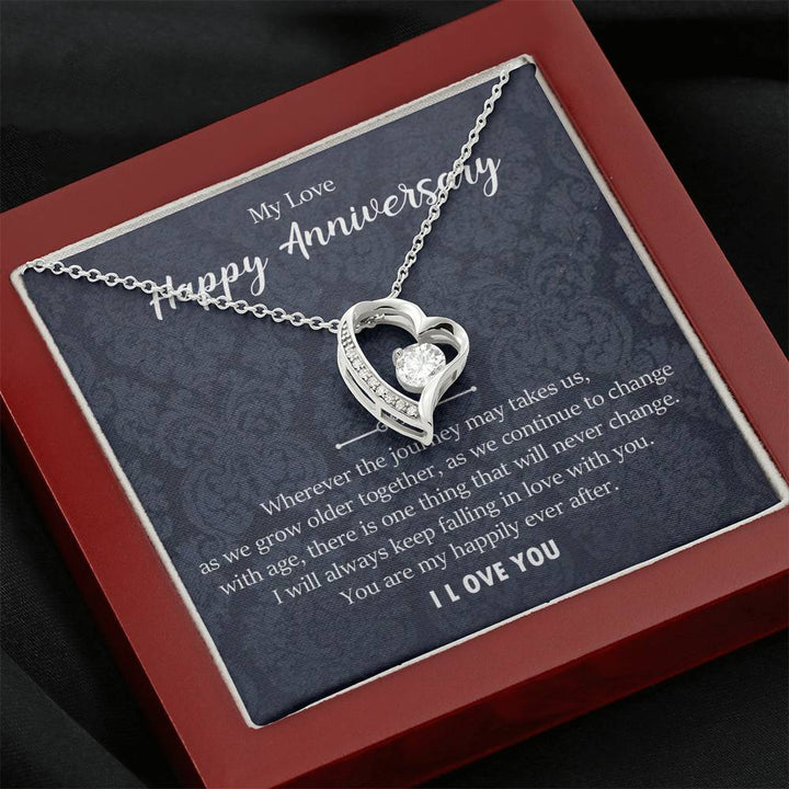 Anniversary Heart Necklace Gift for Love