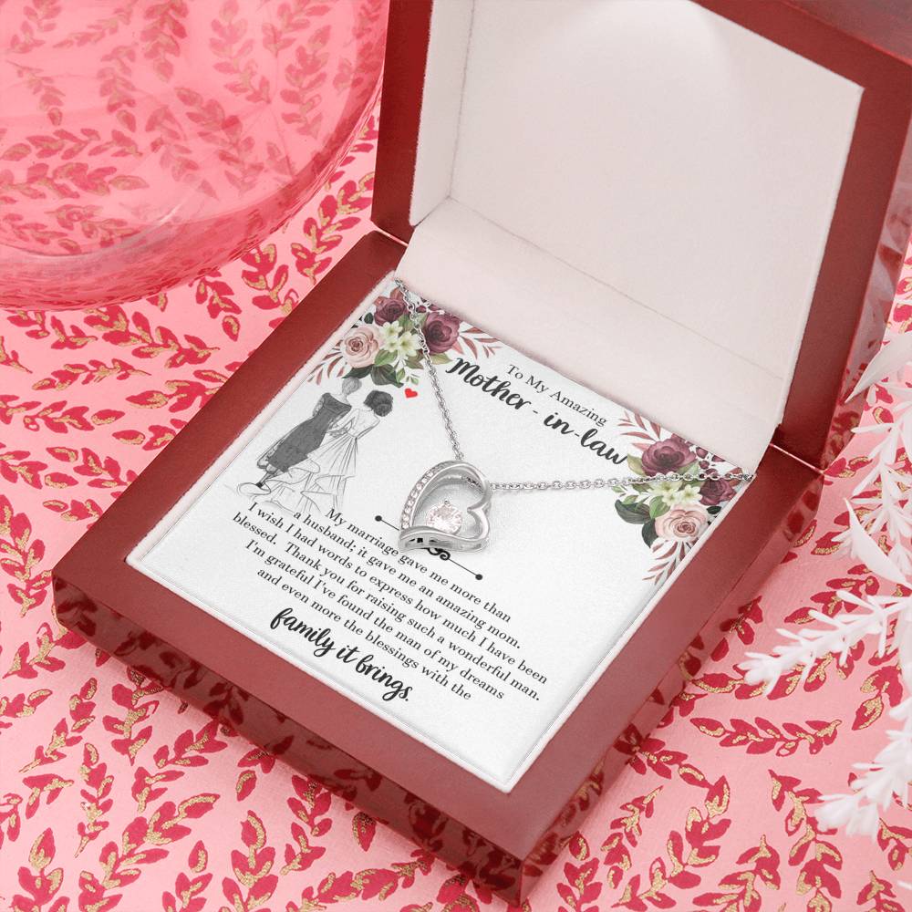 Heart Necklace Gift for Mother-in-Law
