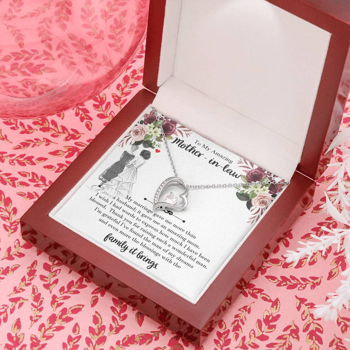 Heart Necklace Gift for Mother-in-Law