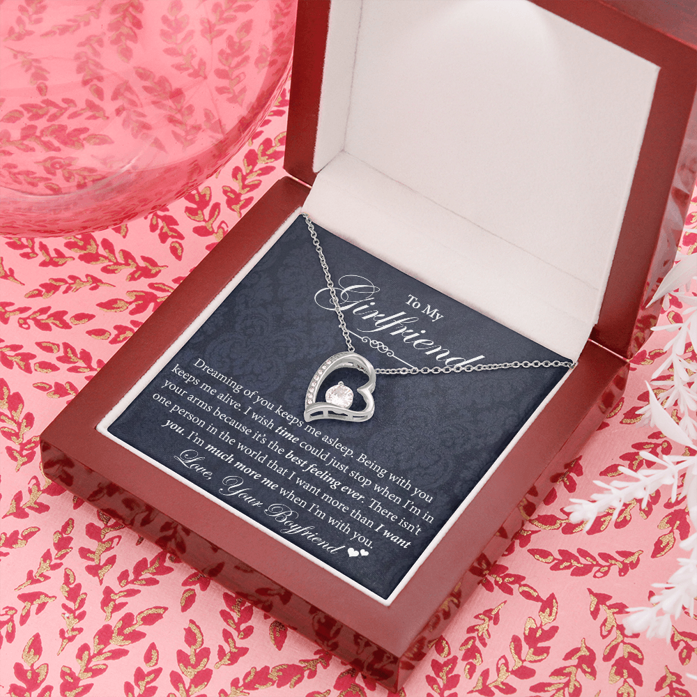 Heart Necklace Gift for Girlfriend Love