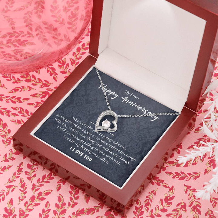 Anniversary Heart Necklace Gift for Love