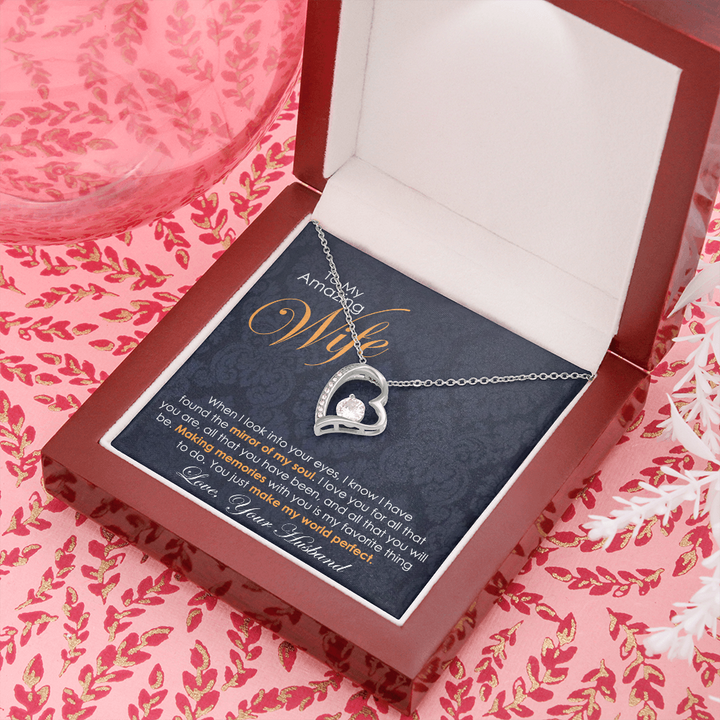 Heart Pendant Necklace for Amazing Wife