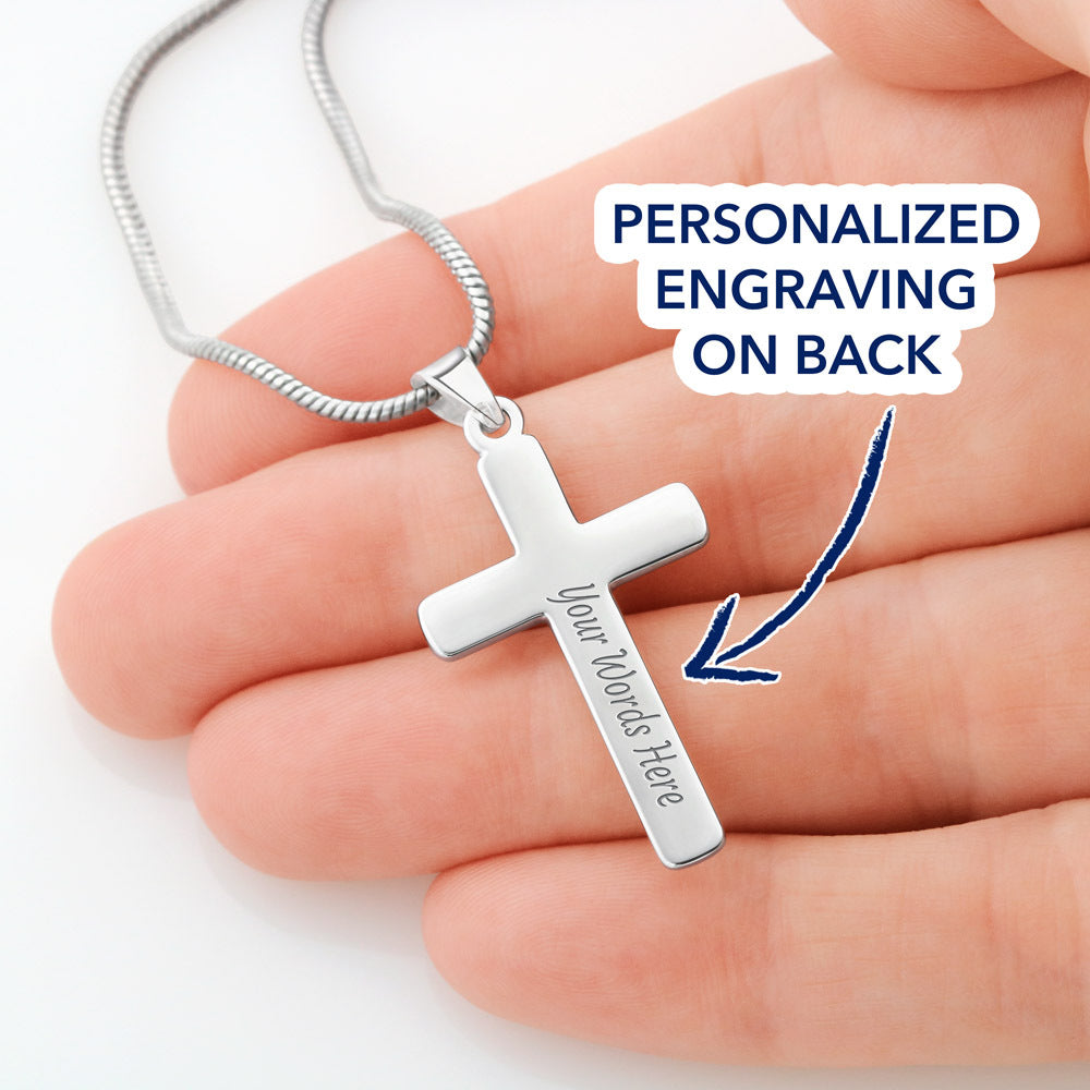 Personalized Cross Necklace - Graduation Gift