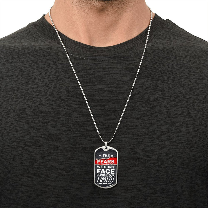 Fearless Mindset Dog Tag Necklace Gift