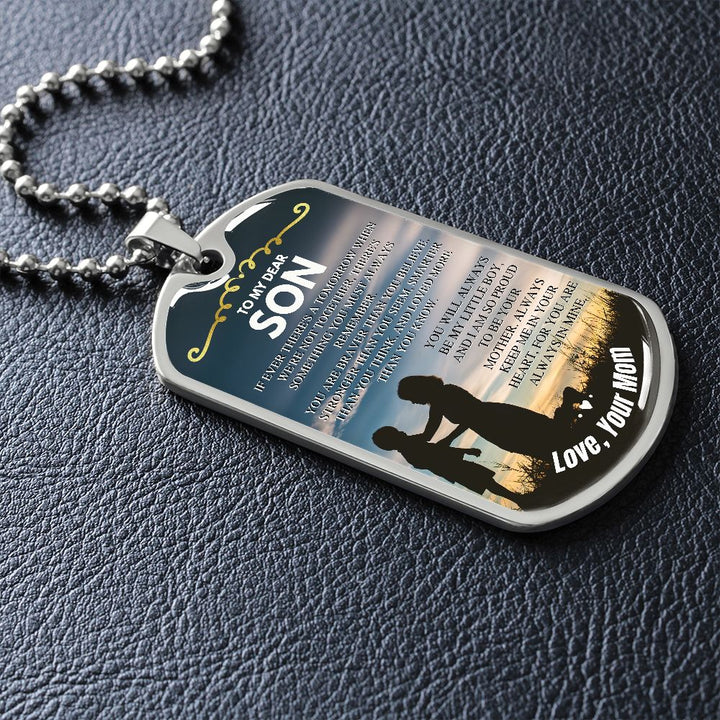 To My Son Dog Tag from Mom
