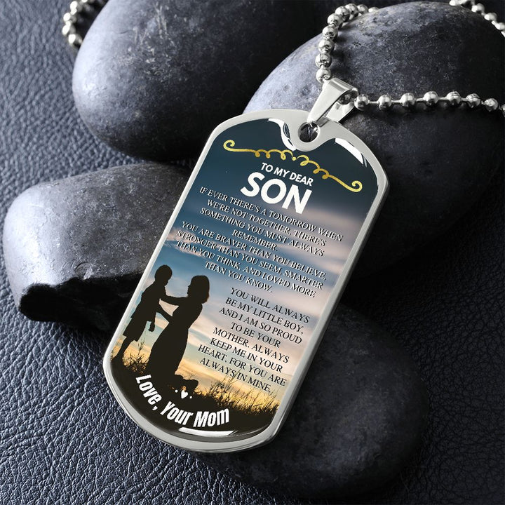 To My Son Dog Tag from Mom