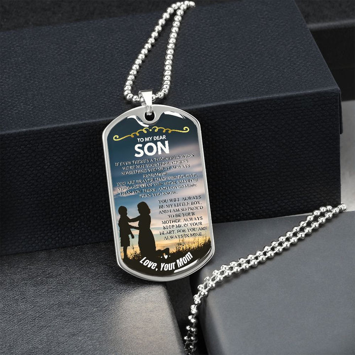 To My Son Dog Tag from Mom