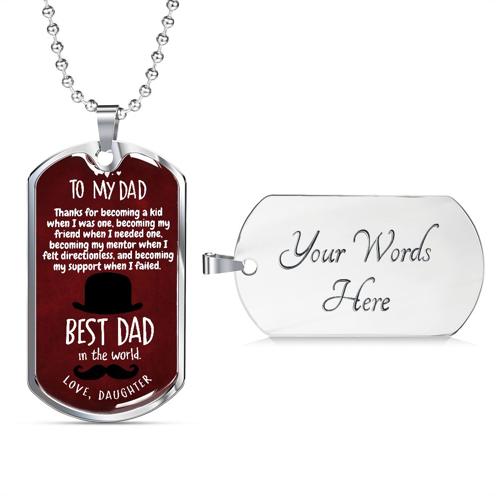personalized necklace for dad