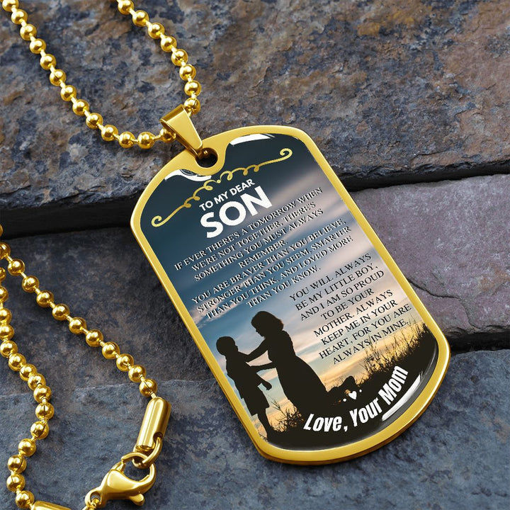 To My Son Dog Tag from Mom