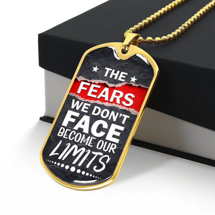 Fearless Mindset Dog Tag Necklace Gift
