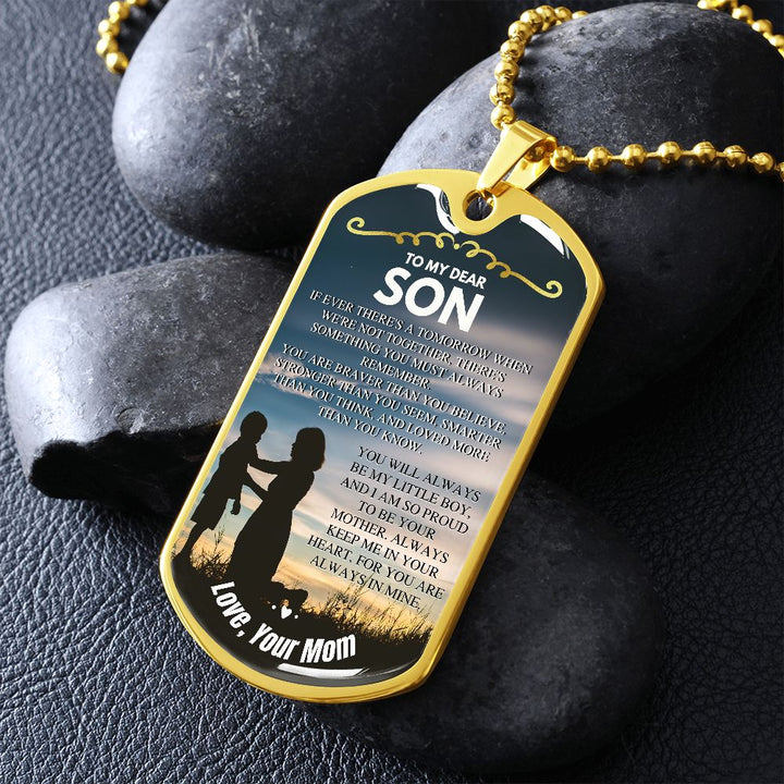 To My Son Dog Tag from Mom