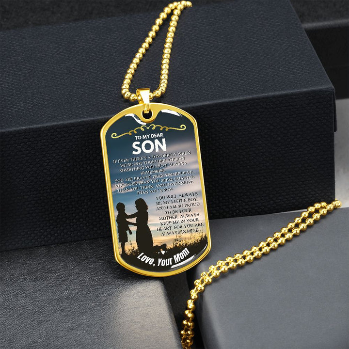 To My Son Dog Tag from Mom
