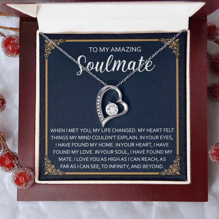 To My Amazing Soulmate Heart Necklace