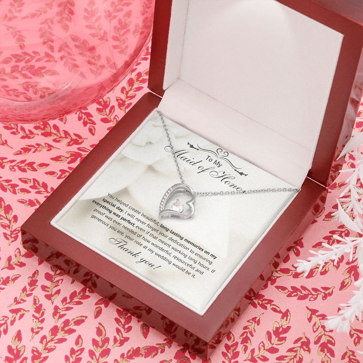 Maid of Honor Thank You Necklace from Bride