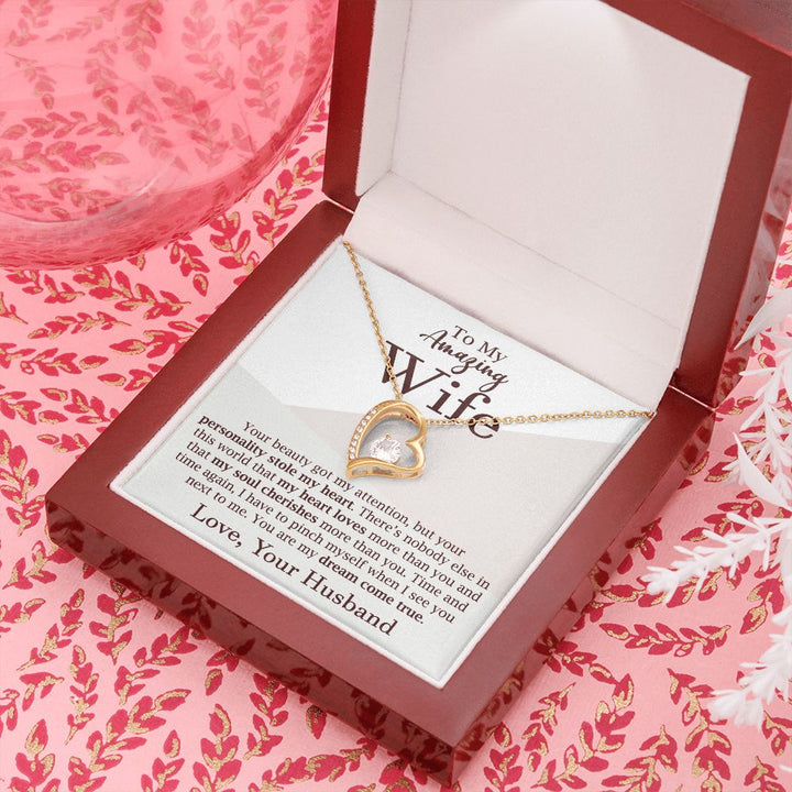 Romantic Heart Necklace Gift for Wife
