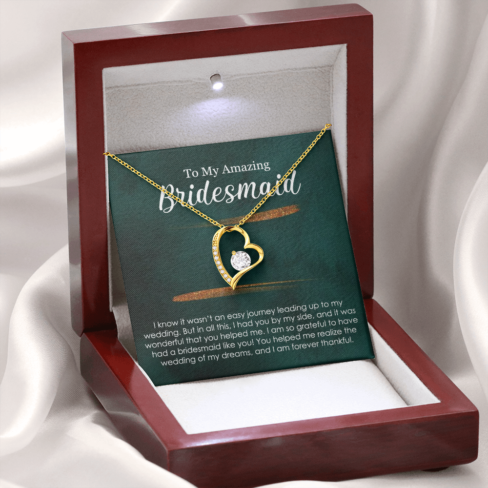 Heart Necklace Bridesmaid Thank You Gift
