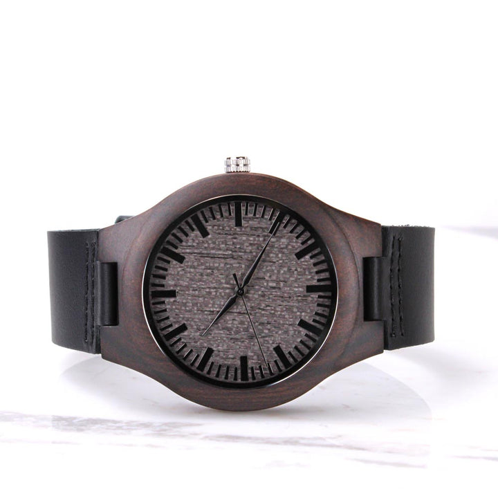 Engraved Wooden Watch for Son – Graduation Gift