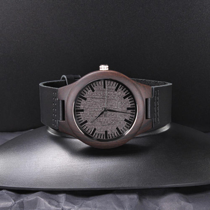Engraved Wooden Watch for Son from Mom
