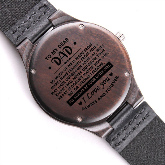 Engraved Wooden Watch For Father