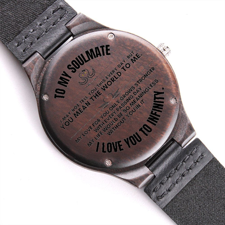 Engraved Wooden Watch for Soulmate Gift