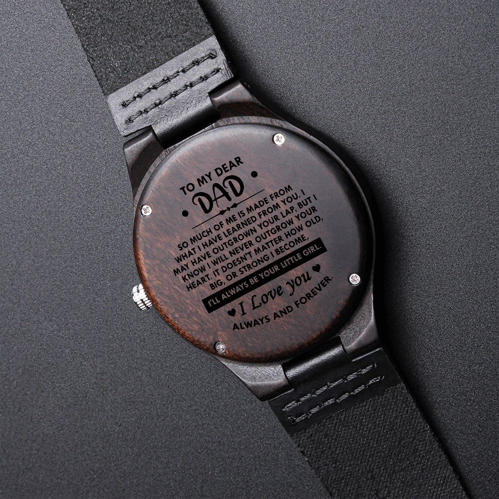 Engraved Wood Watch Gift for Dad