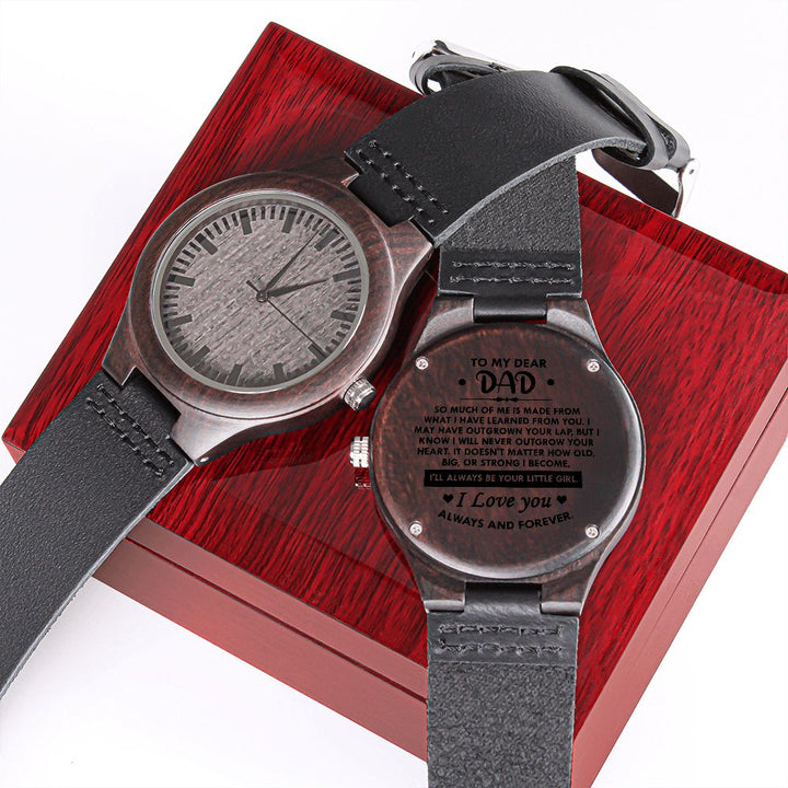 Engraved Wood Watch Gift for Dad