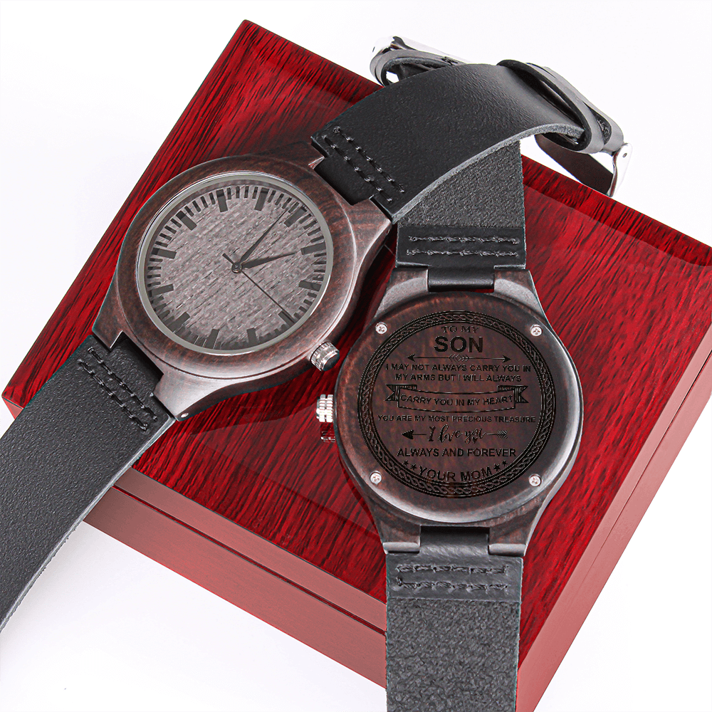 To My Son - Wood Watch Gift From Mom