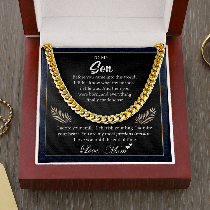 Cuban Chain Necklace Gift for Son