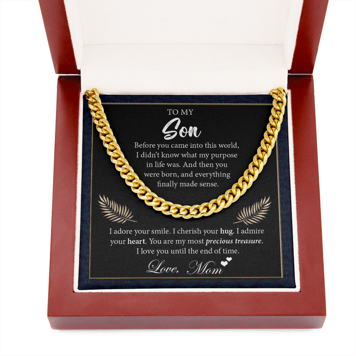Cuban Chain Necklace Gift for Son