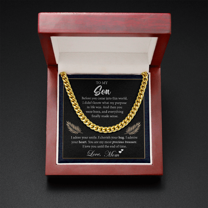 Cuban Chain Necklace Gift for Son