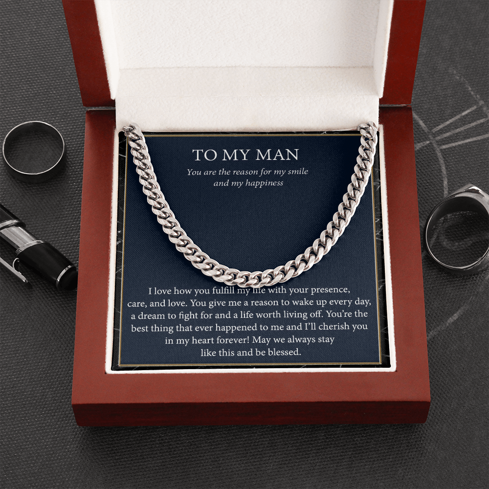 To My Man Necklace -Gift for Husband