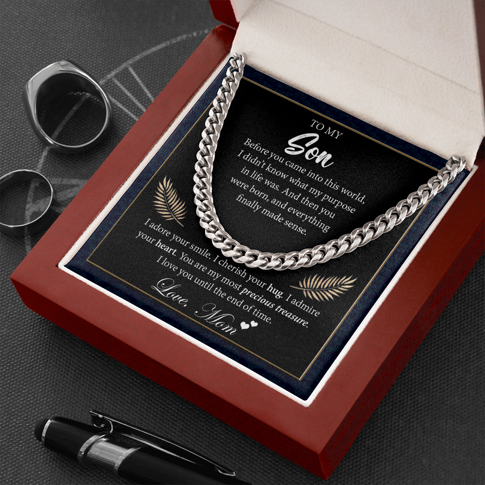 Cuban Chain Necklace Gift for Son