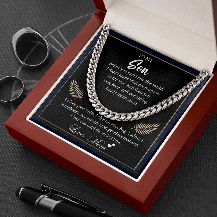 Cuban Chain Necklace Gift for Son