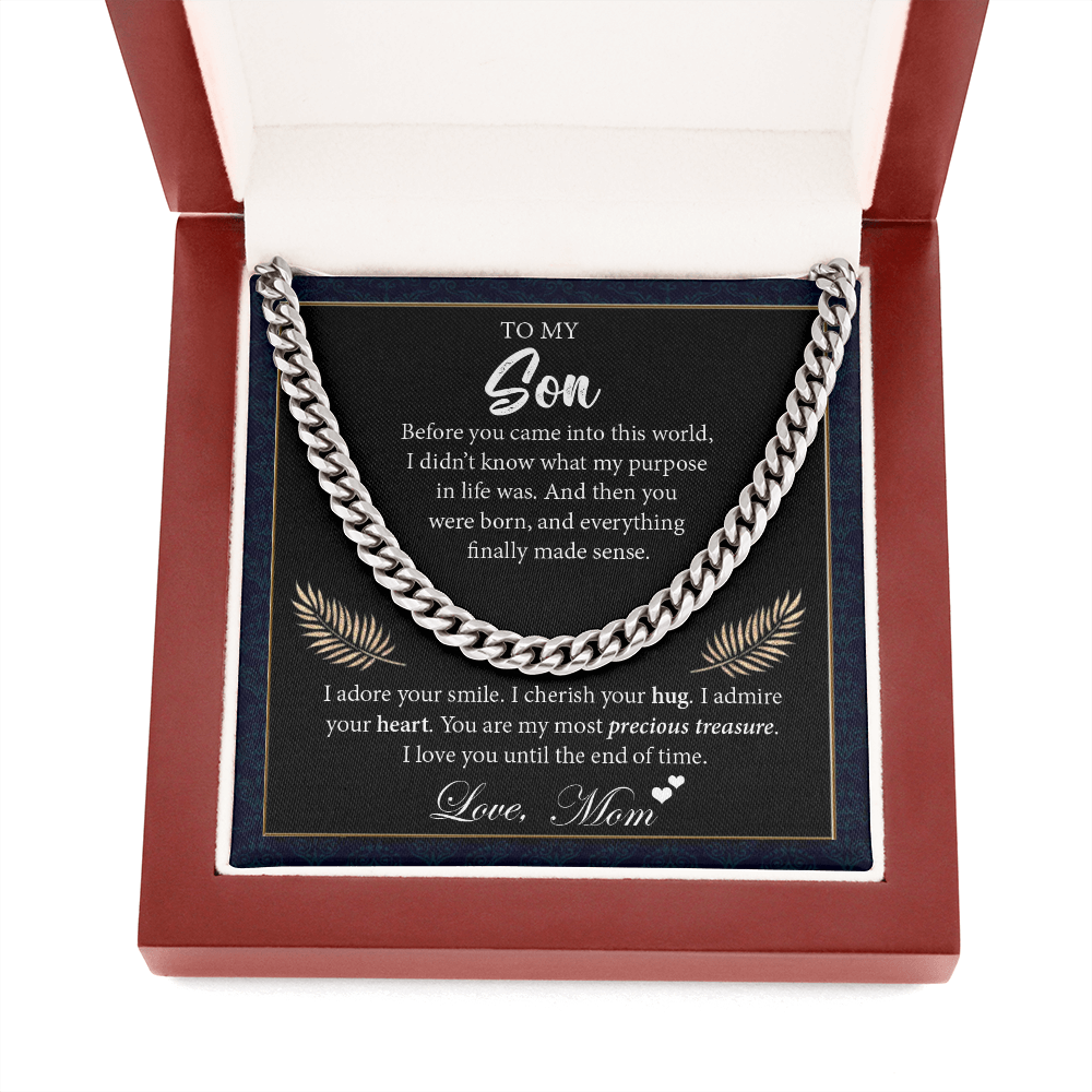 Cuban Chain Necklace Gift for Son
