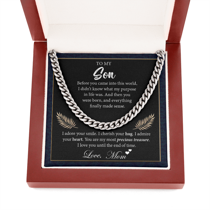 Cuban Chain Necklace Gift for Son