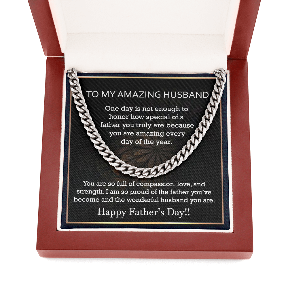 To My Amazing Husband Chain Necklace