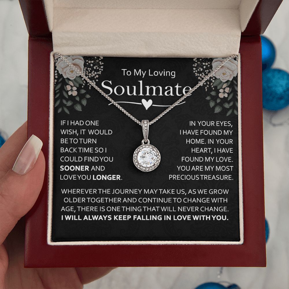 Soulmate Heart Necklace Gift For Her, To My Soulmate Heart Necklace, L –  Bradley Elaine
