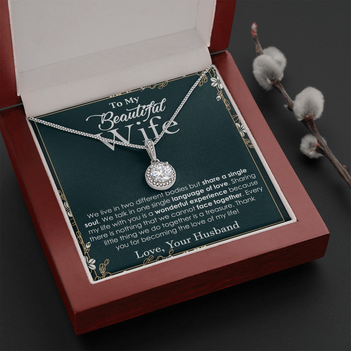 Elegant Soulmate Necklace for Beautiful Wife