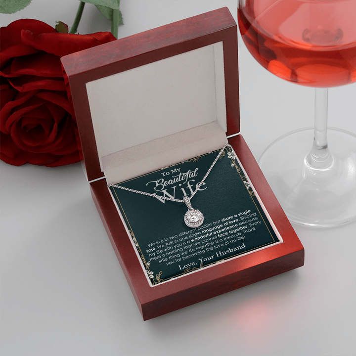 Elegant Soulmate Necklace for Beautiful Wife