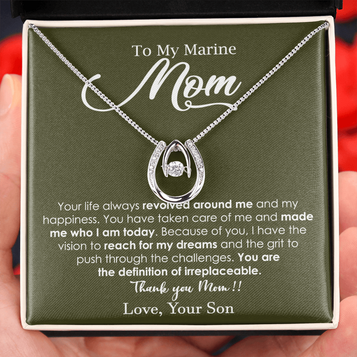 necklace gift for marine mom